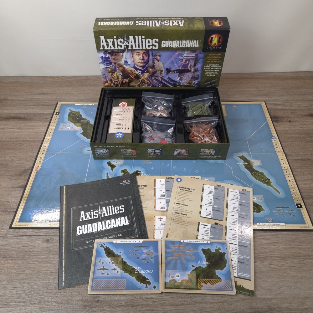 Axis & Allies Guadalcanal Board Game Avalon Hill Complete Strategy War